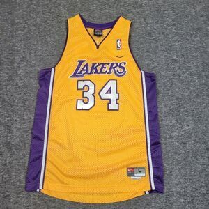 Vintage Nike NBA Lakers Shaq Shaquille O’Neal #34 Jersey L Stitch